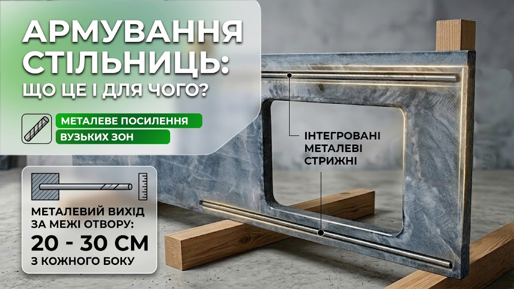 Армування гранітної стільниці