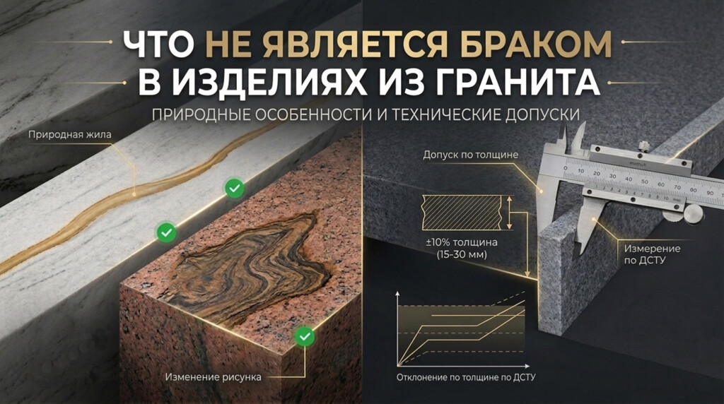 что не являеться браком в граните